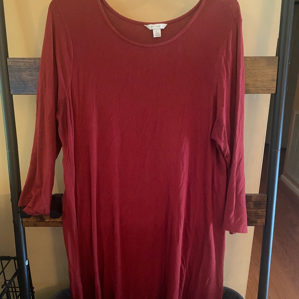 Red dress tunic